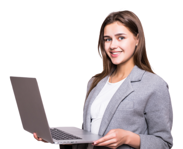 Student with laptop